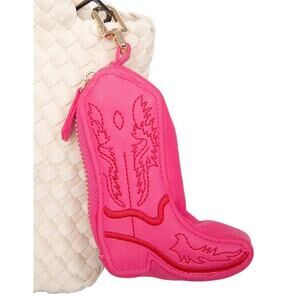 Hot Pink Western Boot Coin Purse & Bag Charm Keychain